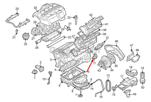 NEW BMW 7 E65 ENGINE OIL THERMOSTAT 11427520214 4.8 PETROL ORIGINAL