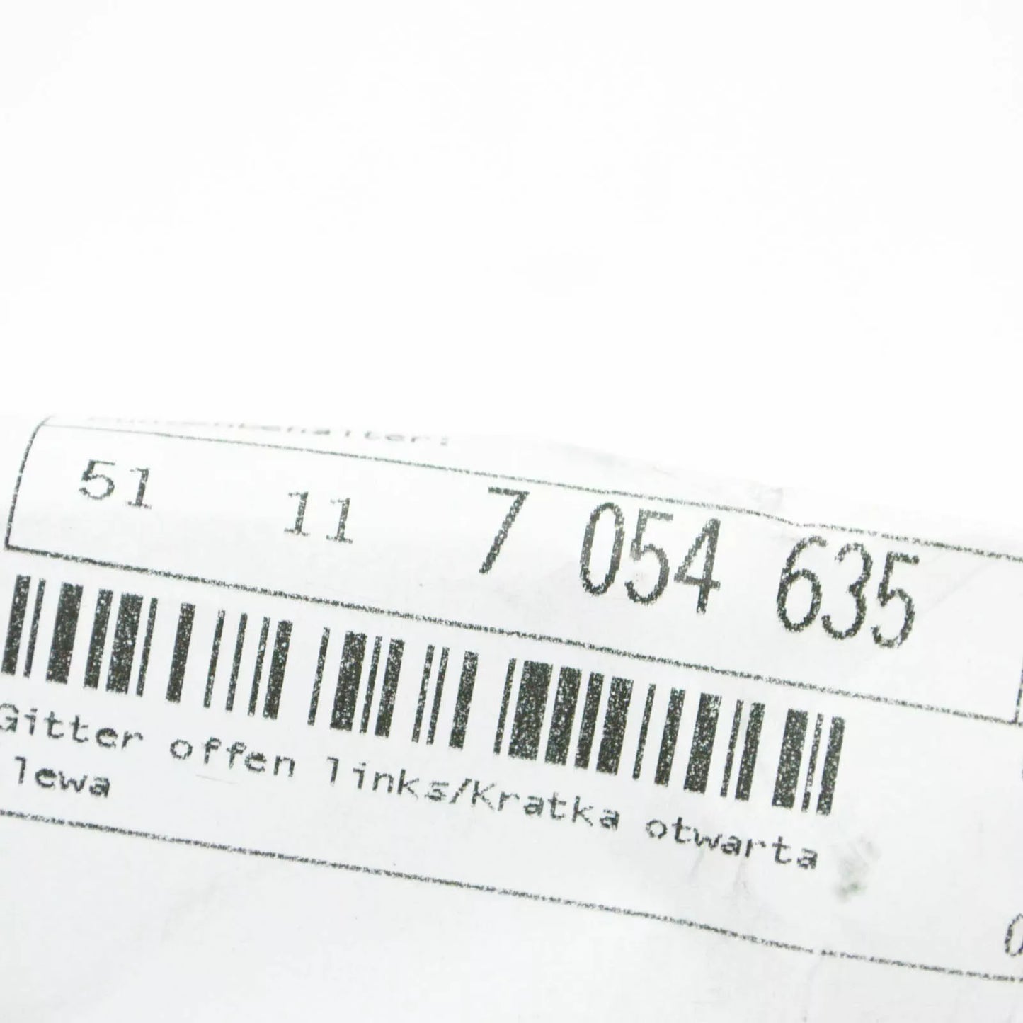 NEW BMW 3 E46 LCI 01/09-04 FRONT BUMPER LOWER GRILL LEFT SIDE 7054635