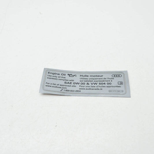 NEW AUDI A3 CABRIO 8V ENGINE DECAL LABEL 8E0010560M ORIGINAL