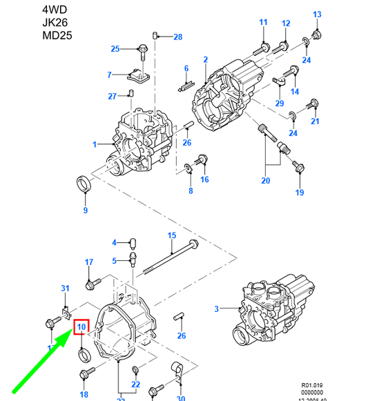 new ford ranger mk2 transfer drive oil seal assy xm34-7a292-ba 3602088 original