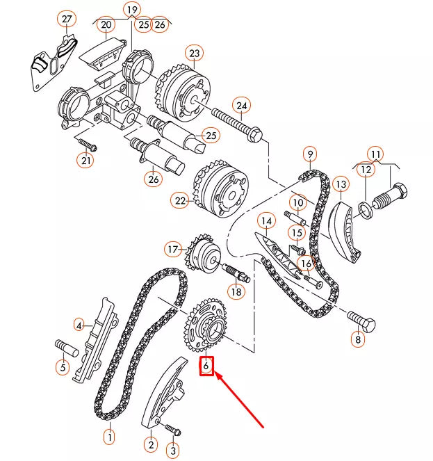 NEW VOLKSWAGEN CC TIMING CHAIN SPROCKET 03H109569A