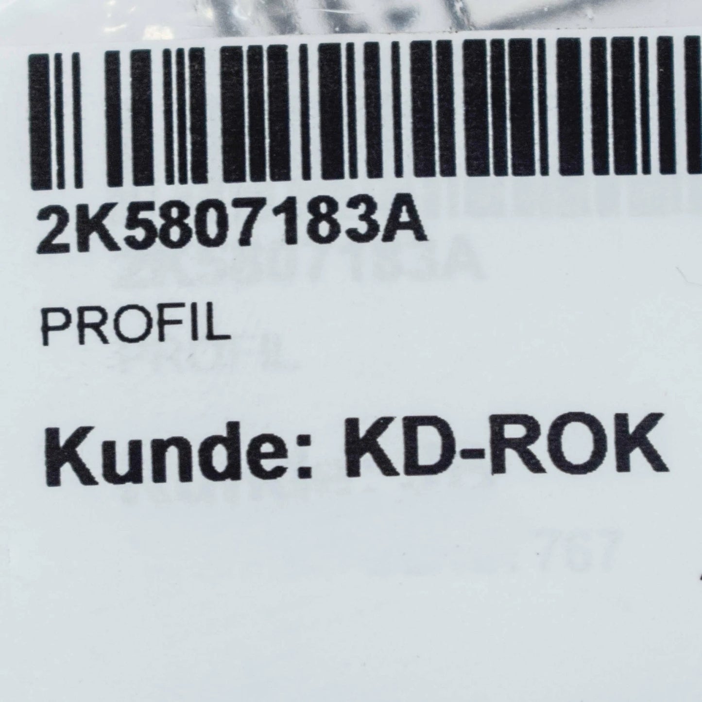 NEW VOLKSWAGEN CADDY MK4 BUMPER GUIDE 2K5807183A 2017 ORIGINAL