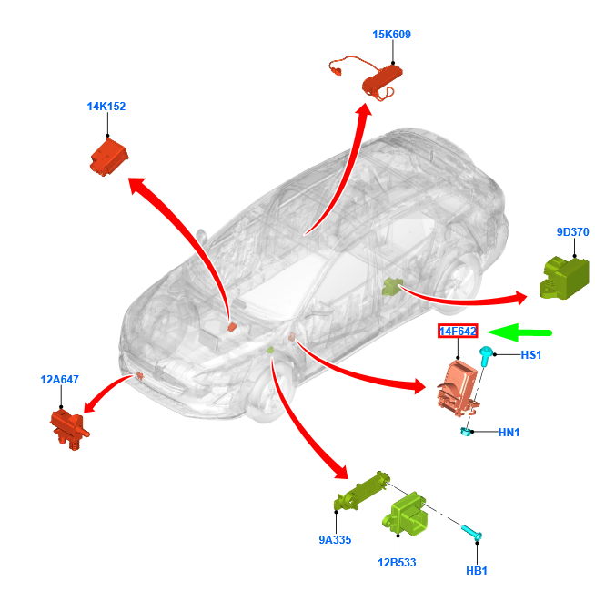 new ford focus mk4 smart data link module 2356576 jx7t-14f642-bl original