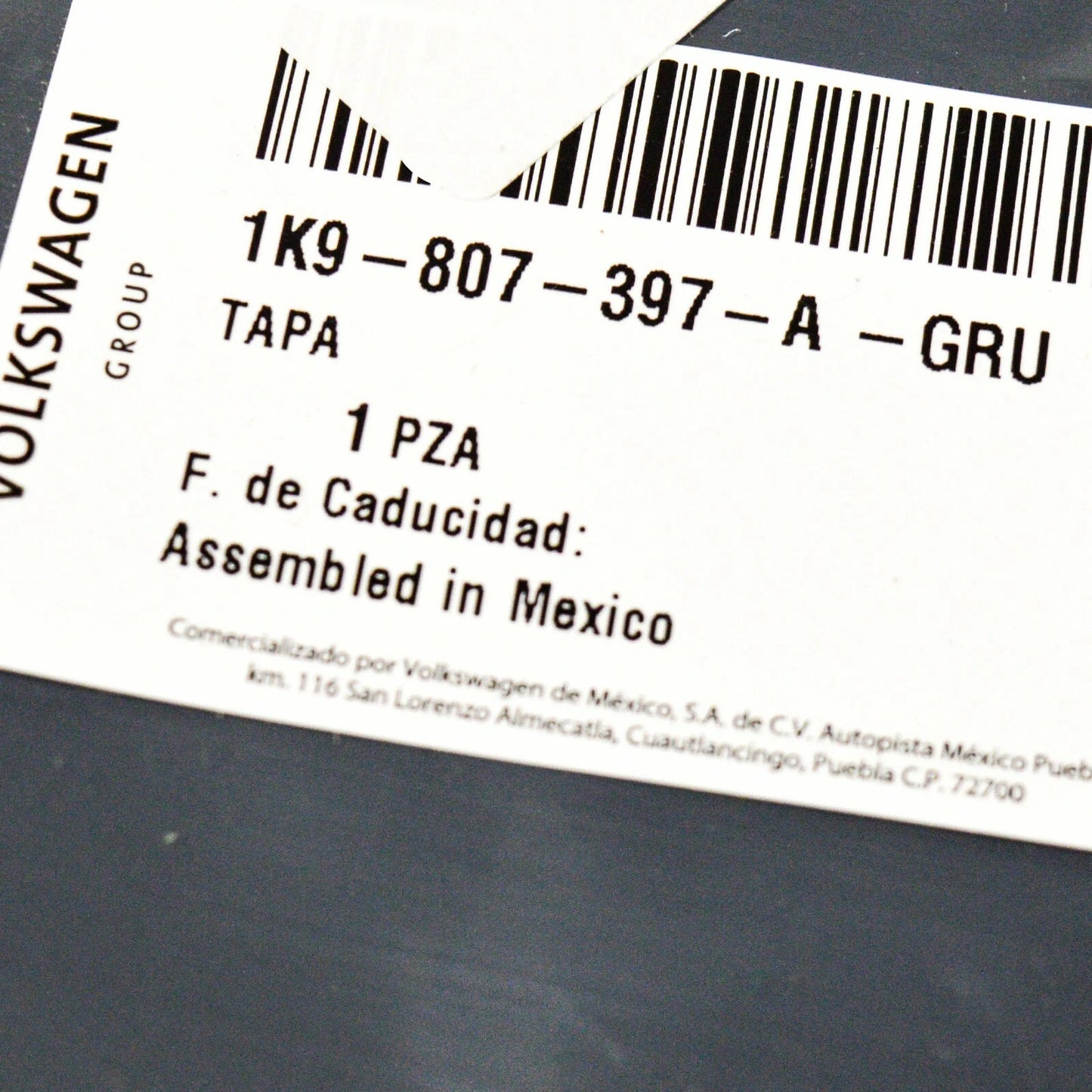 NEW VOLKSWAGEN GOLF MK6 REAR BUMPER PRIMED COVER CAP 1K9807397AGRU ORIGINAL