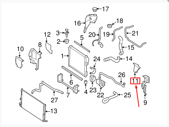 NEW MERCEDES-BENZ CL-CLASS C216 COUPE AIR BAFFLE A2165050330 ORIGINAL