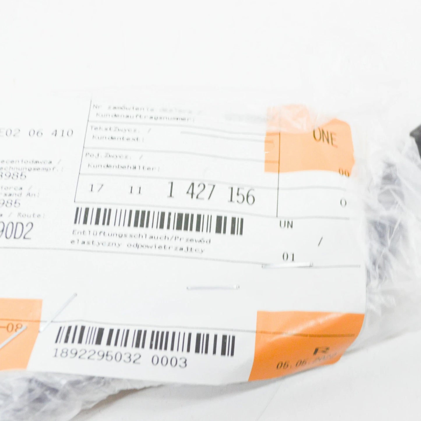 NEW BMW 5 E39 COOLANT OVERFLOW HOSE 17111427156 528I 142KW ORIGINAL