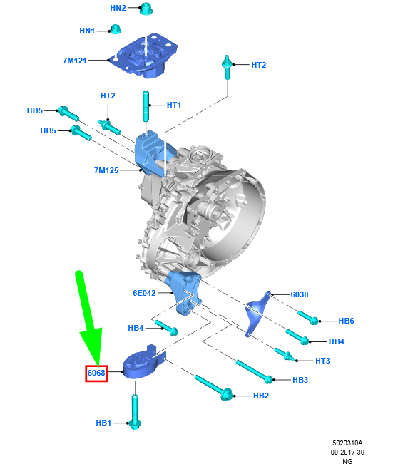 new ford mondeo mk5 transmission mounting torque restrictor 5158063 original