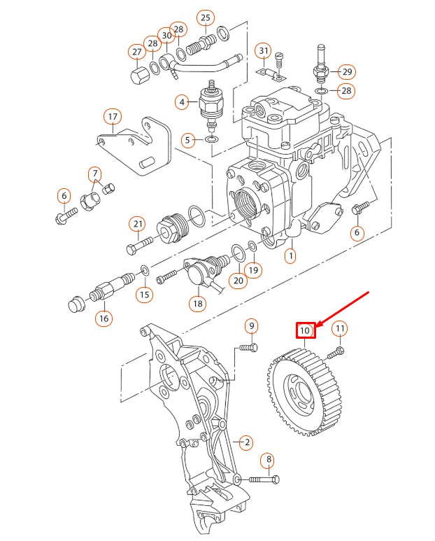 NEW AUDI A3 8L INJECTION PUMP TOOTHED BELT PULLEY 038130111B ORIGINAL