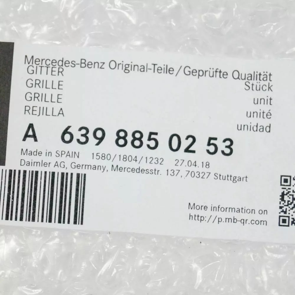 NEW MERCEDES-BENZ VITO W639 FRONT LEFT BUMPER GRILL A6398850253 ORIGINAL