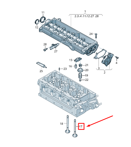 new audi q5 fy engine intake valve 04l109601n original