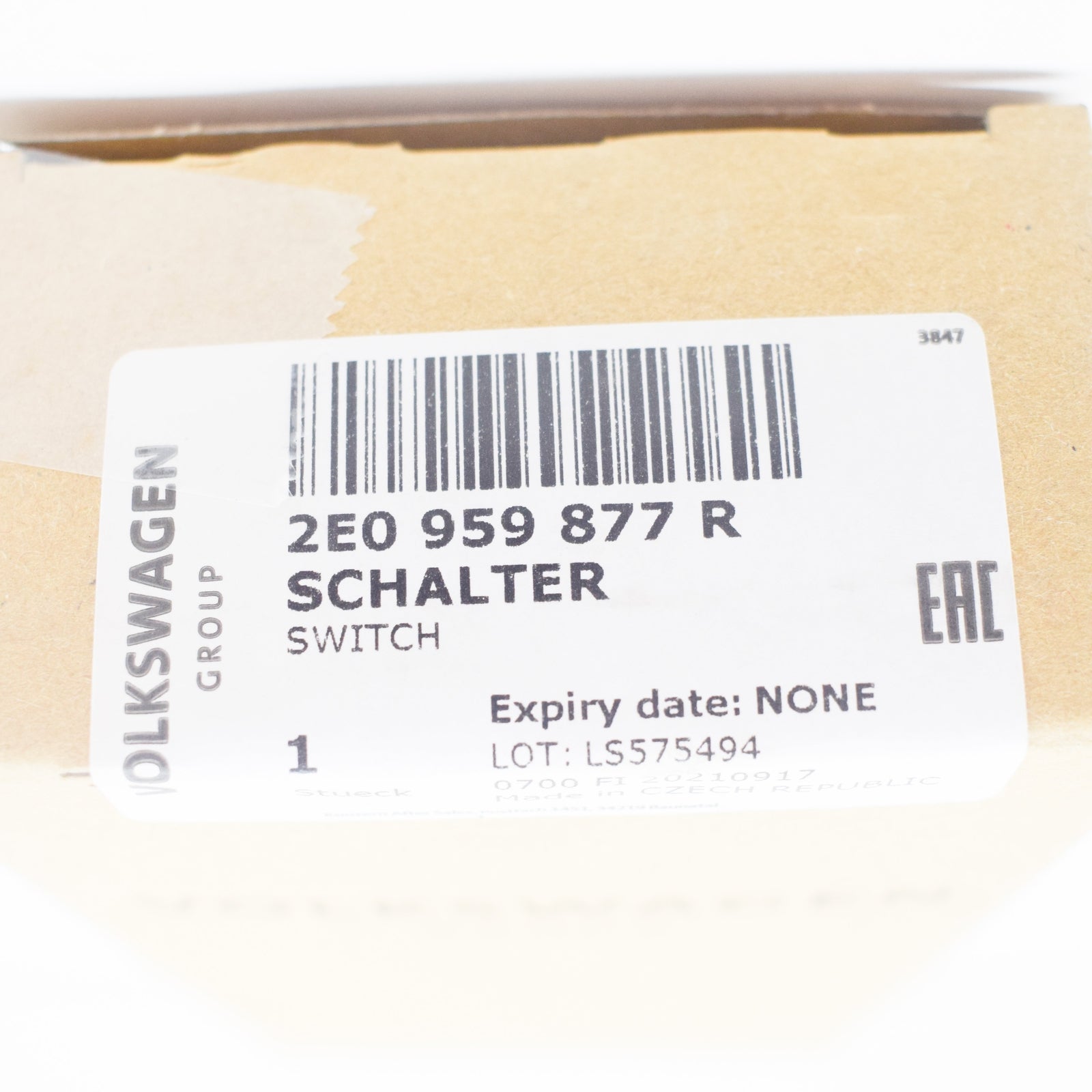 NEW VW CRAFTER 30-35 PASSENGER SIDE ELECTRIC WINDOW SWITCH 2E0959877R ORIGINAL