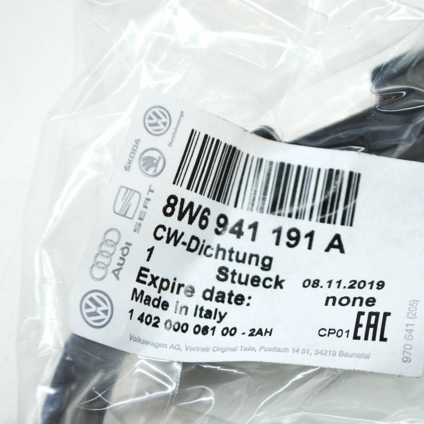 NEW AUDI A5 CABRIO 8W6 FRONT LEFT HEADLIGHT FRAME SEALING 8W6941191A