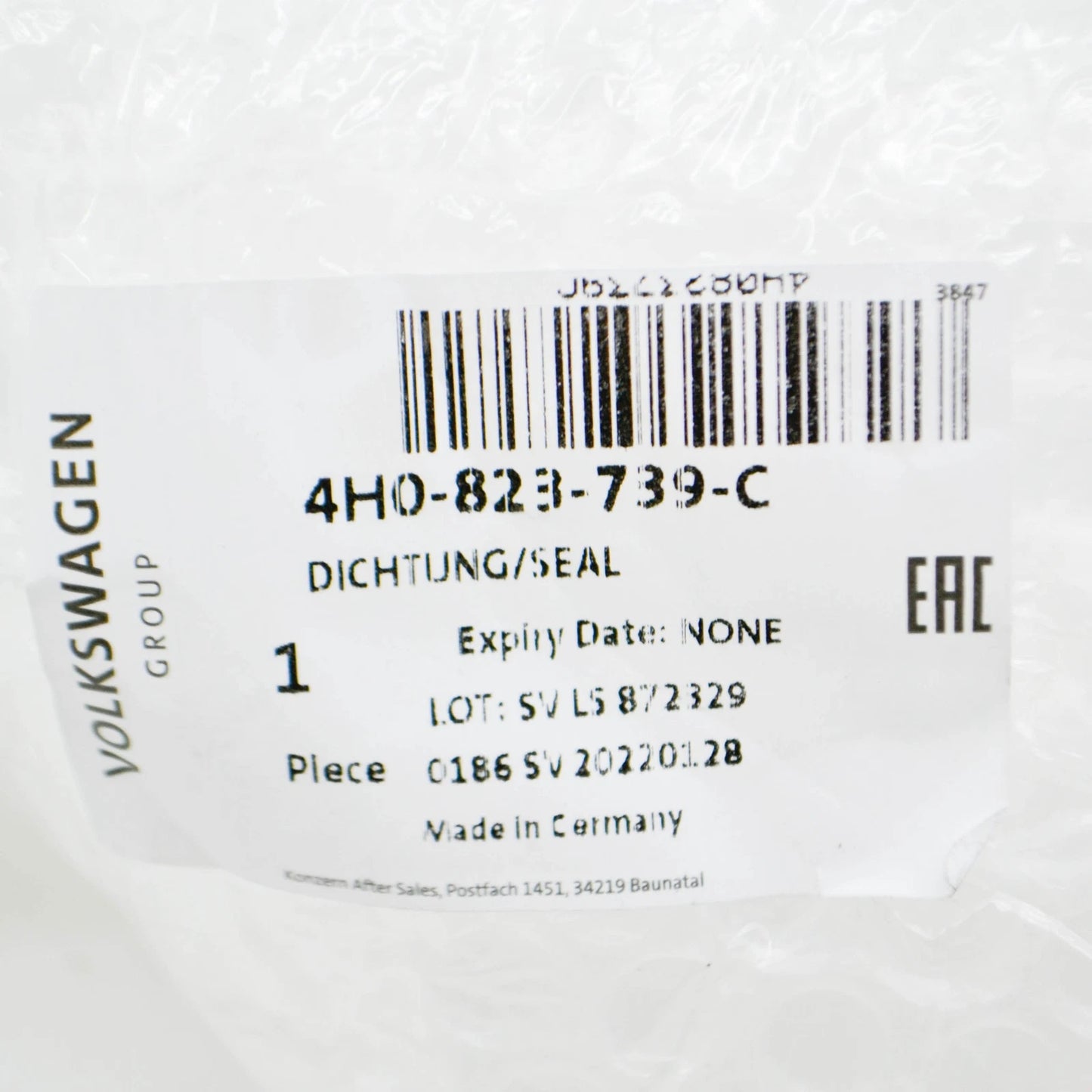 NEW AUDI A8 D4 ENGINE HOOD BONNET SEAL COVER 4H0823739C ORIGINAL