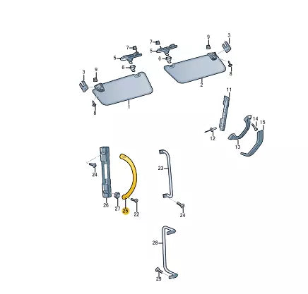 NEW VOLKSWAGEN CRAFTER SZ B-PILLAR GRAB HANDLE 7C0858717Y20 ORIGINAL