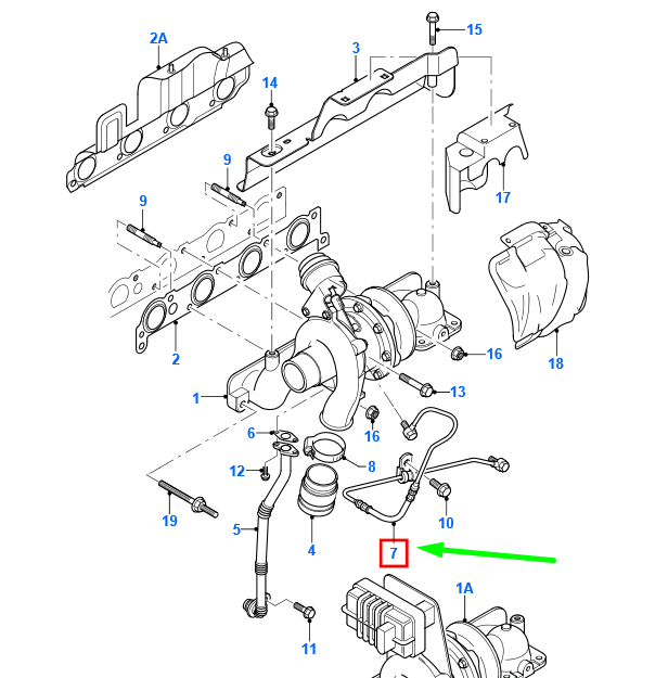 new ford transit mk3 exhaust manifold oil feed pipe 1129746 original