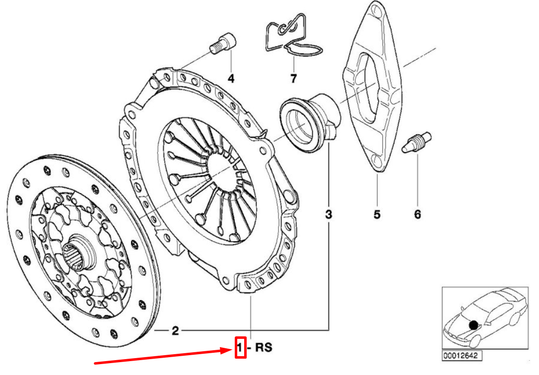 new bmw z8 roadster e52 clutch kit 21217515146 7515146 original