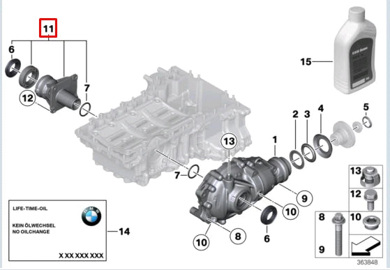 NEW BMW 1 F20 FRONT DIFF AXLE SUPPORTING BRACKET 31508655621 ORIGINAL