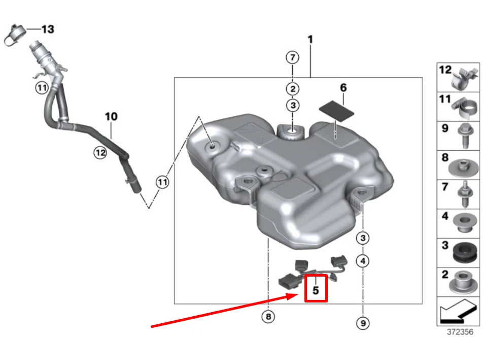 NEW BMW X3 F25 FUEL PUMP WIRING HARNESS 61129300858 9300858 ORIGINAL