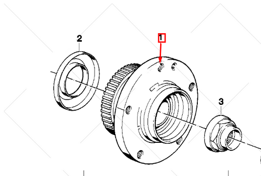 new bmw 5 e34 front right wheel hub bearing 31211129386 original
