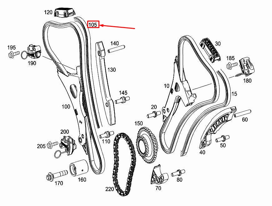 NEW MERCEDES-BENZ E W213 TIMING CHAIN A2769930178 ORIGINAL