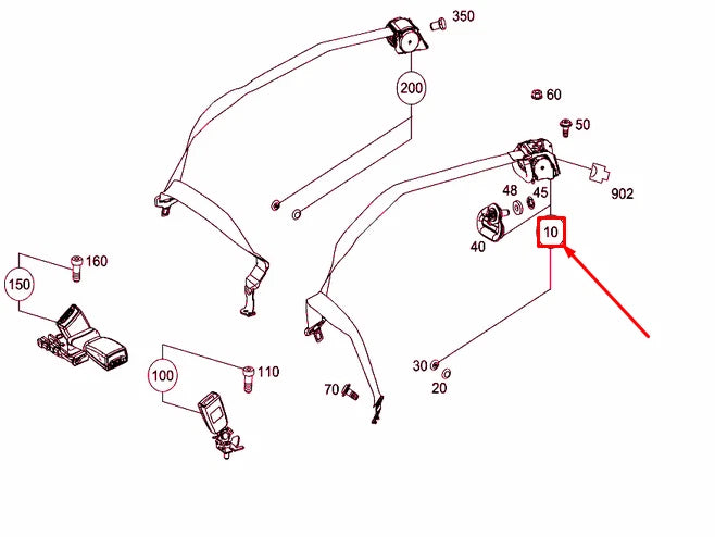 NEW MERCEDES-BENZ E W213 REAR RIGHT SEAT BELT A21386026859C94 ORIGINAL