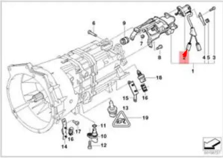 NEW BMW 3 E46 MANUAL GEAR POSITION SWITCH 23412229792 ORIGINAL