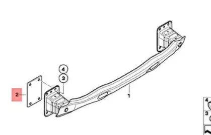NEW BMW X5 F15 REAR BUMPER CARRIER GASKET 51127158451 ORIGINAL