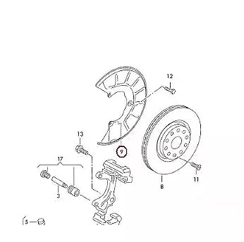 NEW AUDI A1 8X FRONT RIGHT BRAKE DISC PROTECTION PLATE 1K0615312F