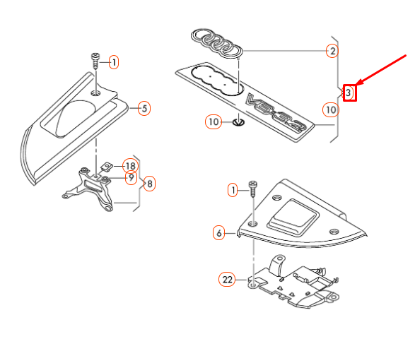 NEW AUDI A3 8P ENGINE INTAKE MANIFOLD COVER 022103925BC ORIGINAL