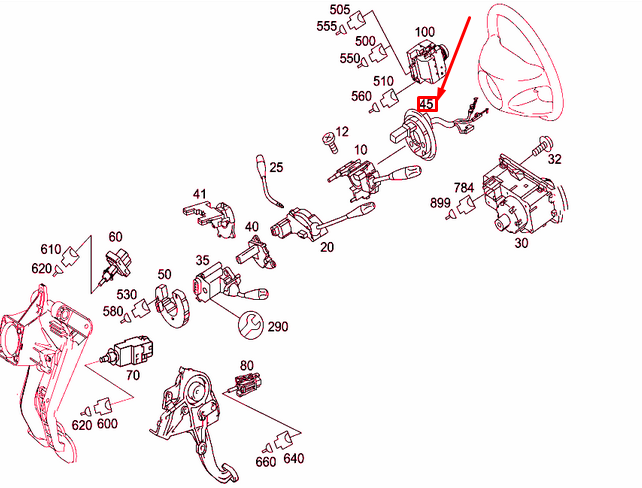 NEW MERCEDES-BENZ E W211 SLIP RING SQUIB A0004640518 ORIGINAL