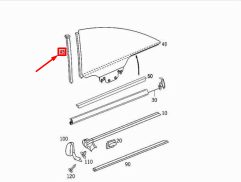NEW MERCEDES-BENZ CL-CLASS C215 COUPE SEALING FRAME RIGHT A2156700239 ORIGINAL
