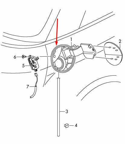 NEW AUDI A1 8X FUEL TANK FLAP 8X0809906D ORIGINAL