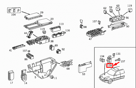 NEW MERCEDES-BENZ C-CLASS W202 RELAY CONTROL MODULE UNIT A0015400845 ORIGINAL