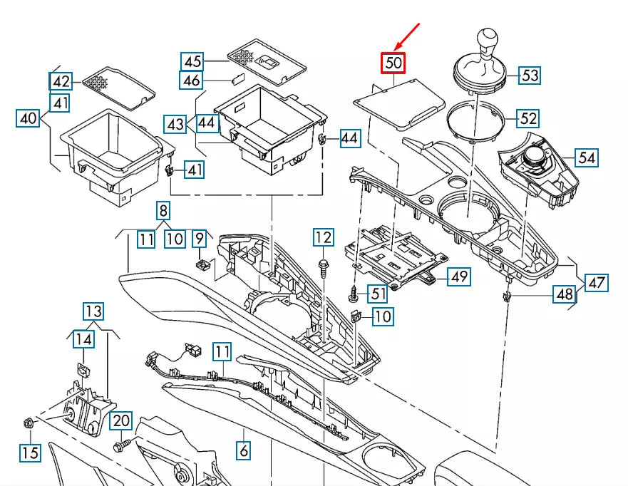 NEW AUDI TT FV MK3 CENTER CONSOLE TRIM RHD 8S2863440ANM5 ORIGINAL