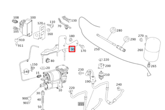 NEW MERCEDES-BENZ S W221 VALVE UNIT HOLDER A2213200243 ORIGINAL