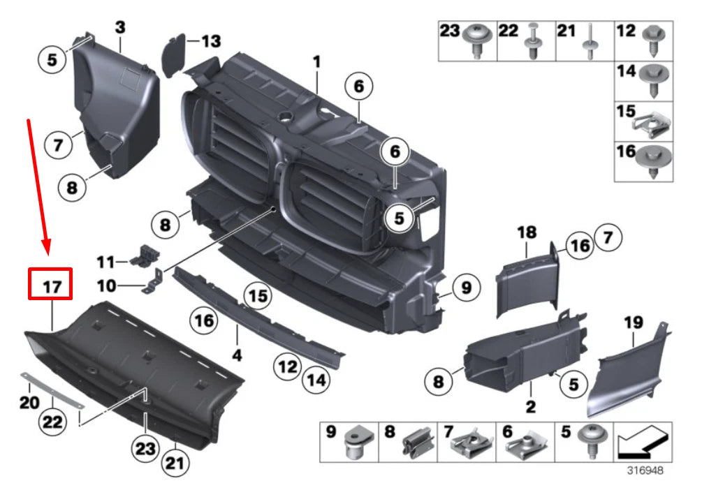 NEW BMW 7 F01, F02 TRANS FLUID AIR DUCT 7980135 51747980135 ORIGINAL
