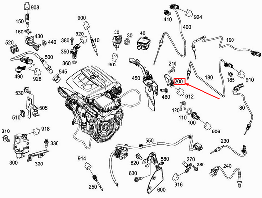 new mercedes-benz c w205 engine differential pressure sensor a6269052200