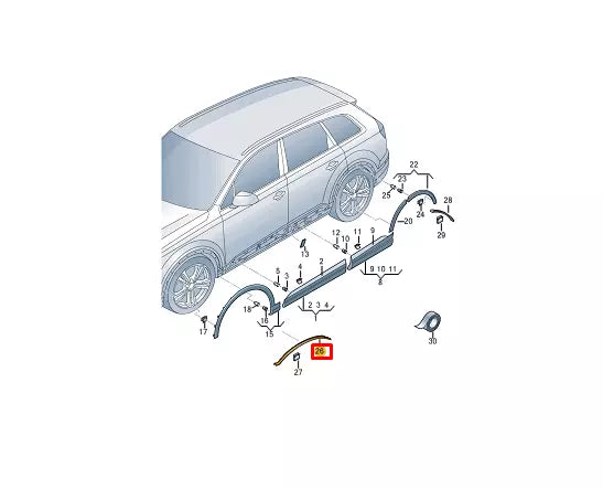 NEW AUDI Q7 4M FRONT RIGHT WHEEL COVER 4M0854970A ORIGINAL