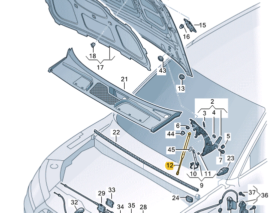 NEW AUDI Q5 FY 80A FRONT BONNET HOOD GAS STRUT 80A823359C ORIGINAL