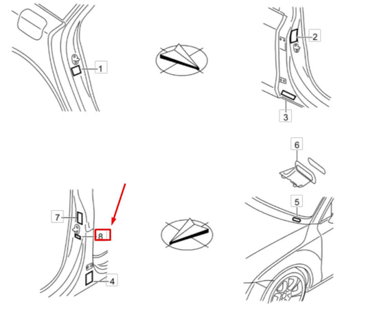 NEW AUDI A3 8P TYRE PRESSURE CONTROL SYSTEM NOTICE 8K0010500D ORIGINAL