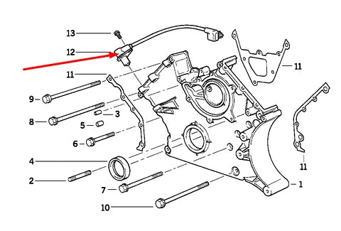 NEW BMW 7 E38 CRANKSHAFT SPEED SENSOR 12141729292 1729292 ORIGINAL