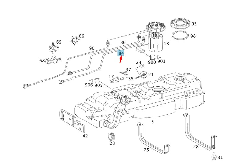 NEW MERCEDES-BENZ VITO W639 FUEL FEED LINE A6394707664 ORIGINAL