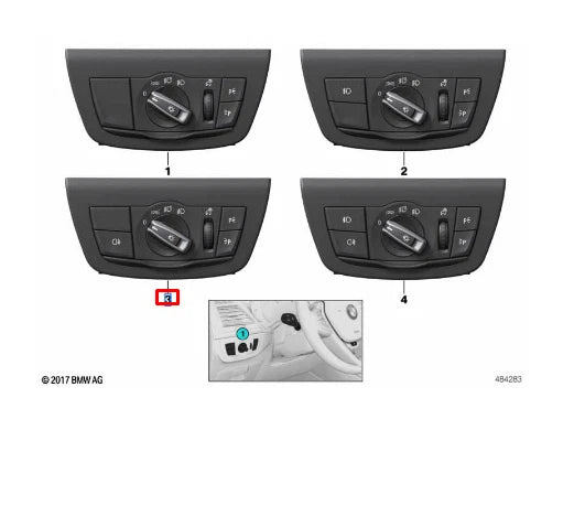 NEW BMW X3 G01 HEADLIGHT SWITCH CONTROL UNIT 9472965 61319472965 ORIGINAL