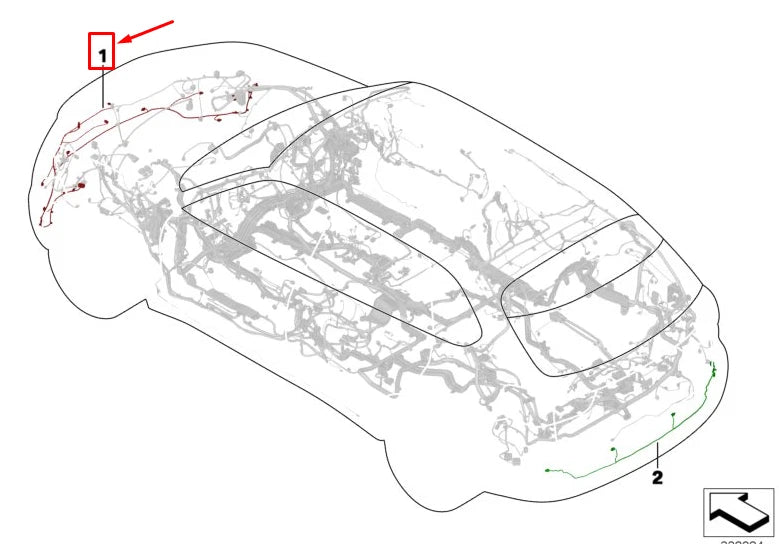 NEW BMW X5 F15 FRONT END WIRING HARNESS 61129314791 9314791 ORIGINAL