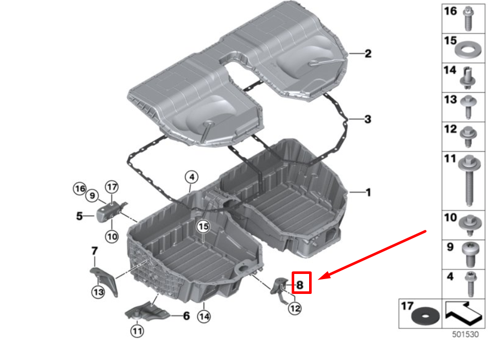 new bmw x3 g01 rear left retaining bracket 61258642213 8642213 original