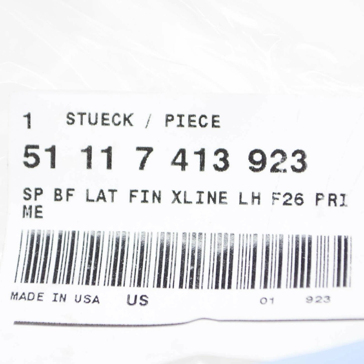 NEW BMW X4 F26 FRONT LEFT BUMPER TRIM X-LINE 51117413923 ORIGINAL