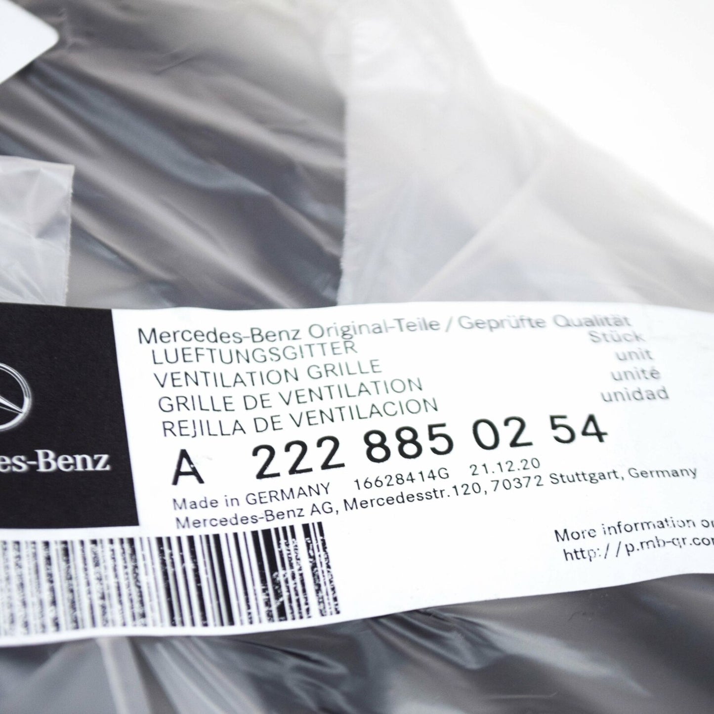NEW MERCEDES-BENZ S W222 FRONT BUMPER RIGHT GRILLE A2228850254 ORIGINAL