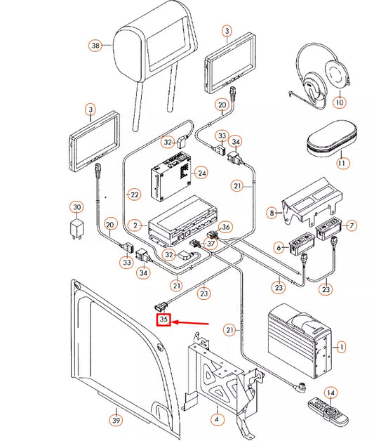 NEW AUDI A8 D3 FLAT CONNECTION HOUSING 2 PIN 1J0972782 ORIGINAL