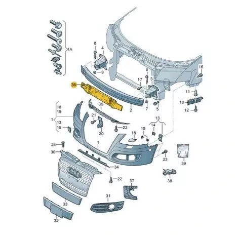 NEW AUDI A3 8P FRONT BUMPER FOAM IMPACT ABSORBER 8P0807550 ORIGINAL