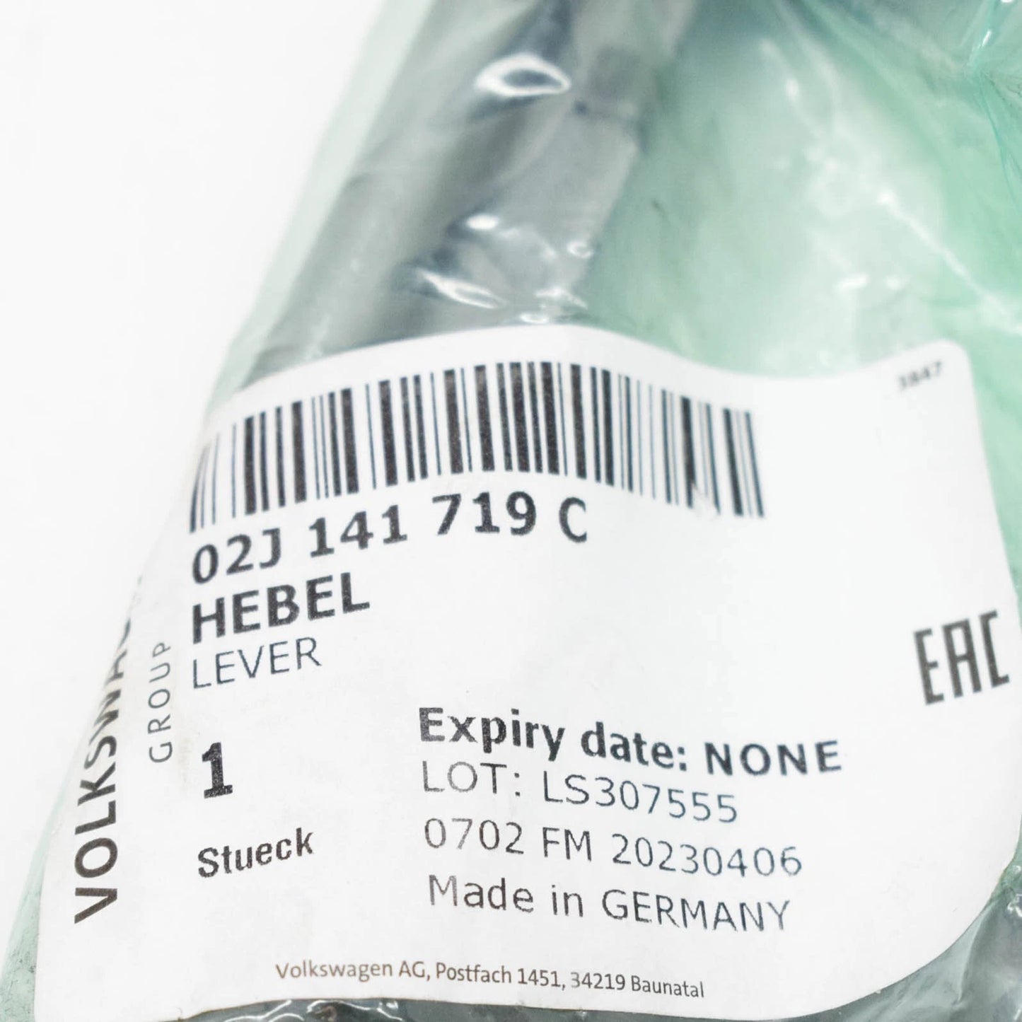 NEW VOLKSWAGEN JETTA MK6 CLUTCH RELEASE LEVER 02J141719C 2.5 PETROL ORIGINAL